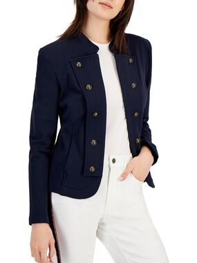 Tommy Hilfiger Women's Military Band
Jacket SizeLARGE Color Sky Captain NWT
